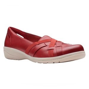 CLARKS COLLECTION | Red Leather Cheyn Creek Shoes